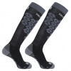 Salomon S/Access ski socks, 2-pack, deep black/ebony/phantom