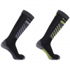 Salomon S/Access ski socks, 2-pack, deep black/white