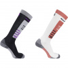 Salomon S/Access ski socks, 2-pack, deep black/ebony/phantom