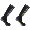 Salomon S/Access Skistrømper, 2-pak, Deep Black/White