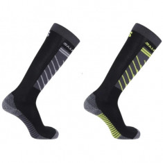 Salomon S/Access Skistrømper, 2-pak, Deep Black/Ebony/Phantom