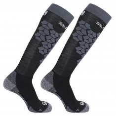 Salomon S/Access skistrømper, 2-pak, sort/grå