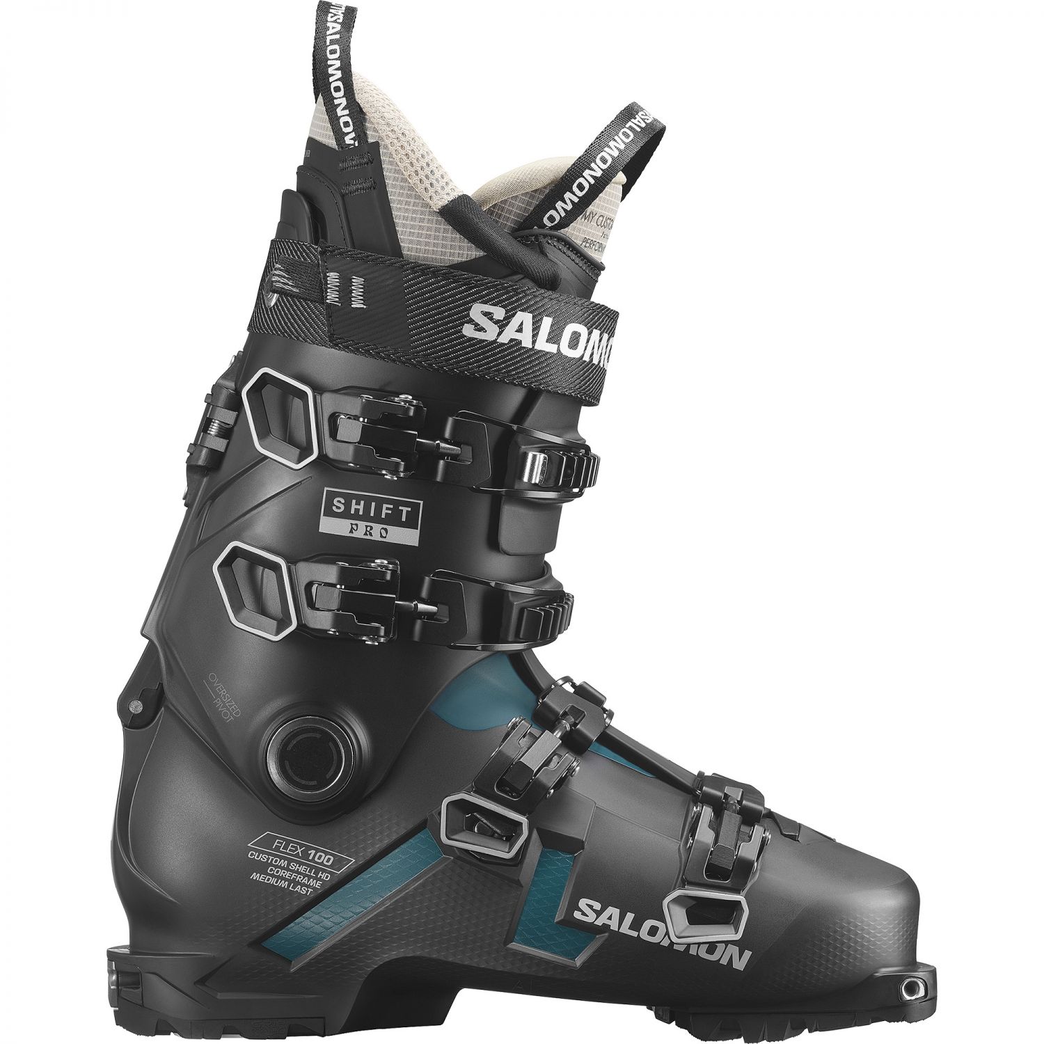 Salomon Shift Pro 100 AT GW, buty narciarskie, męskie, czarny/turkusowy