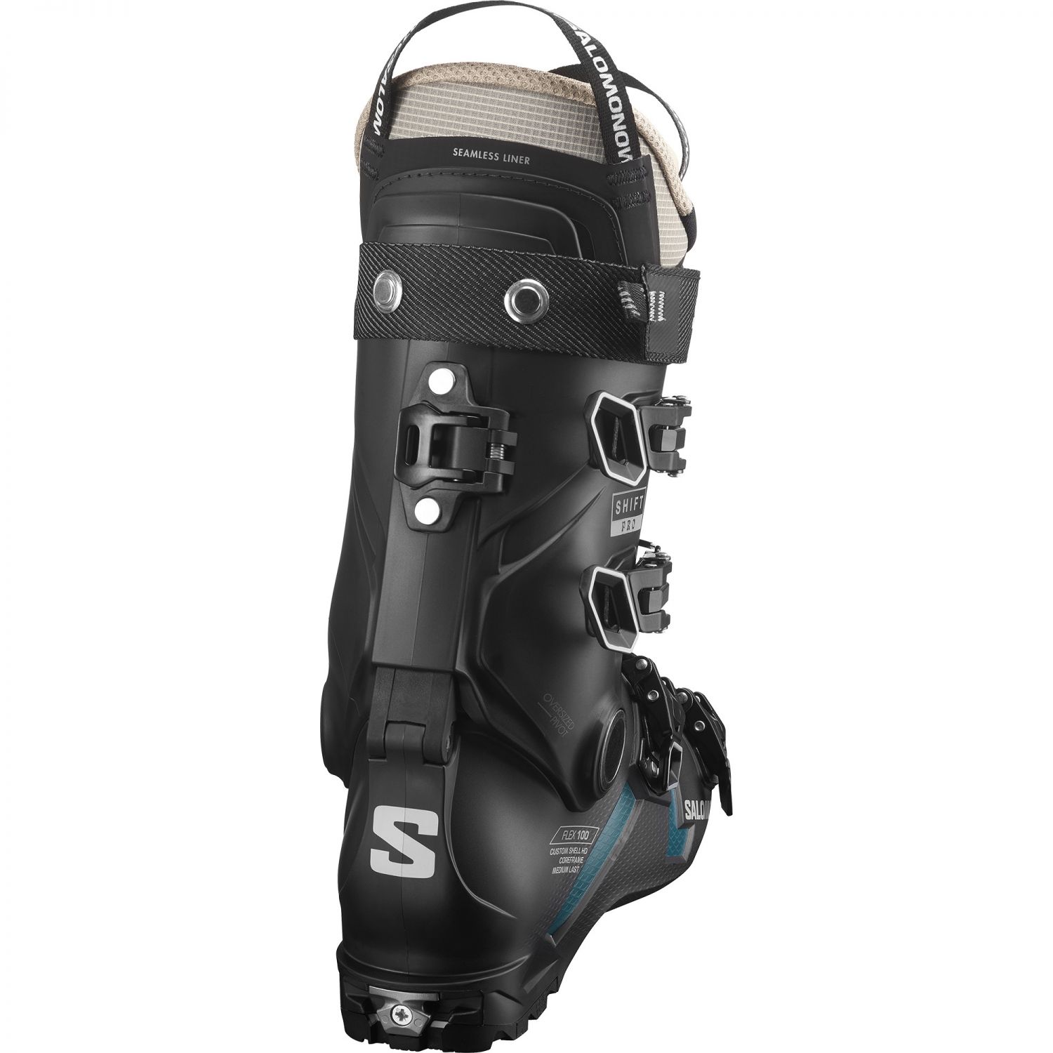 Salomon Shift Pro 100 AT GW, skischoenen, meneer, zwart/turkoois