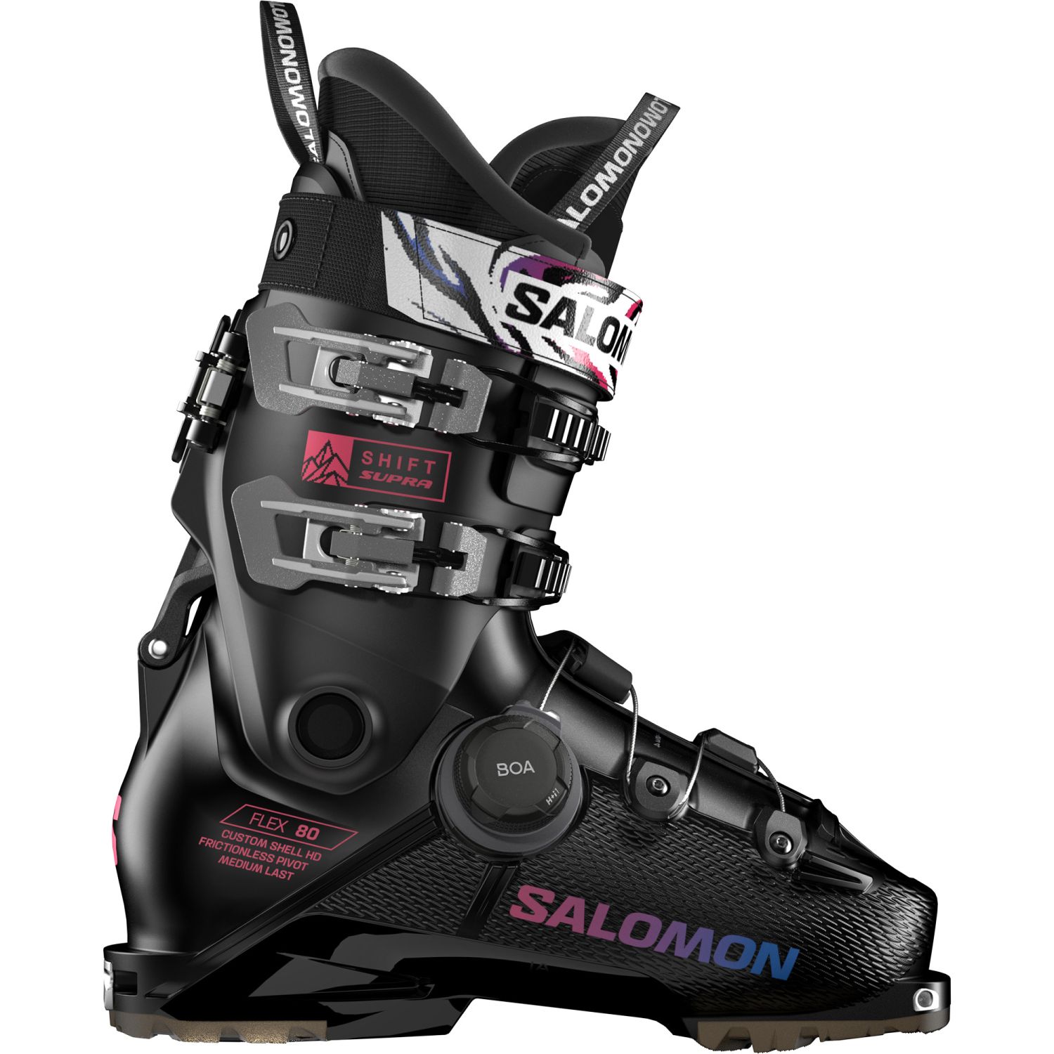 Salomon Shift Supra Boa 80 T, skischoenen, junior, zwart/rood