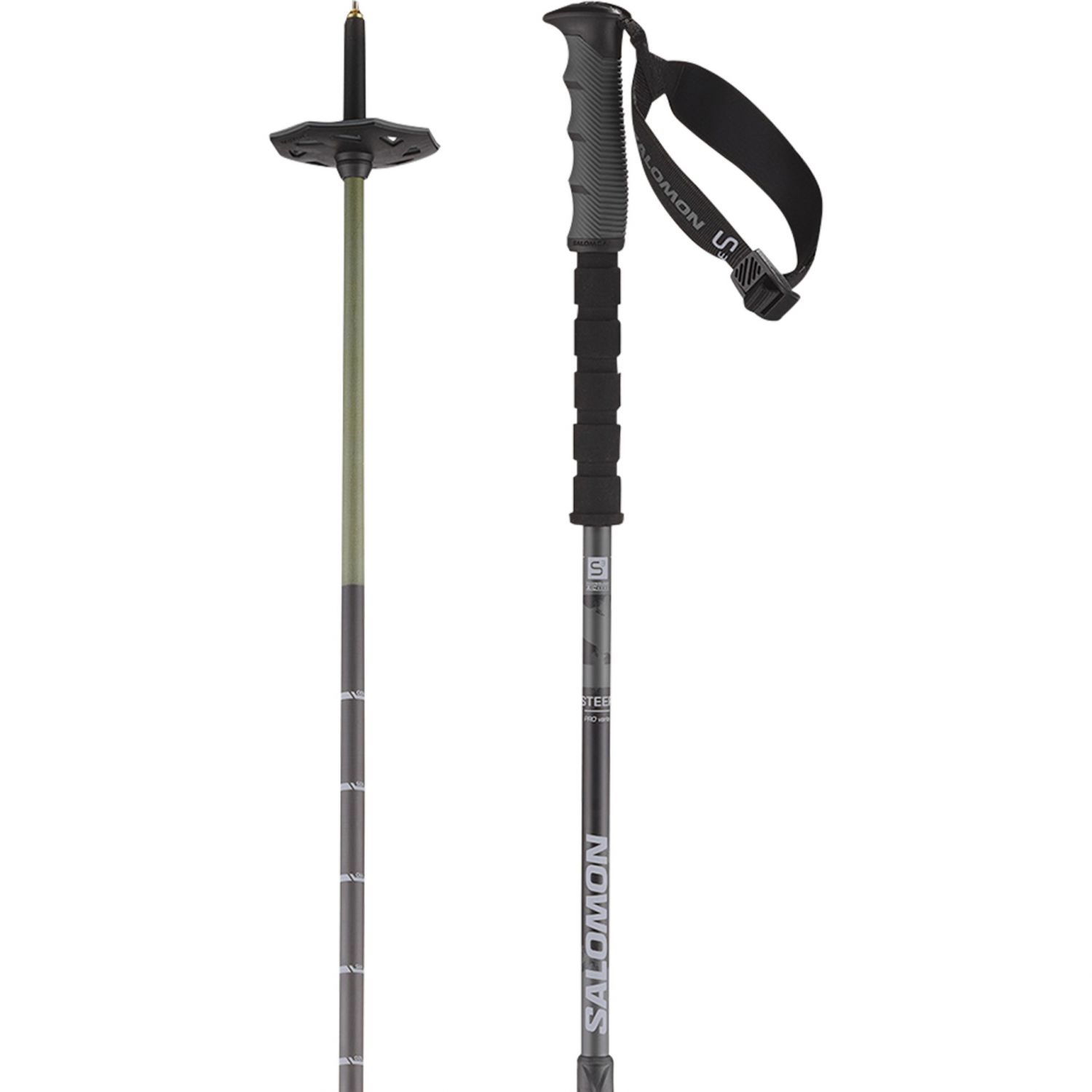 Salomon Steep Pro Vario S3, skistave, sort/grå