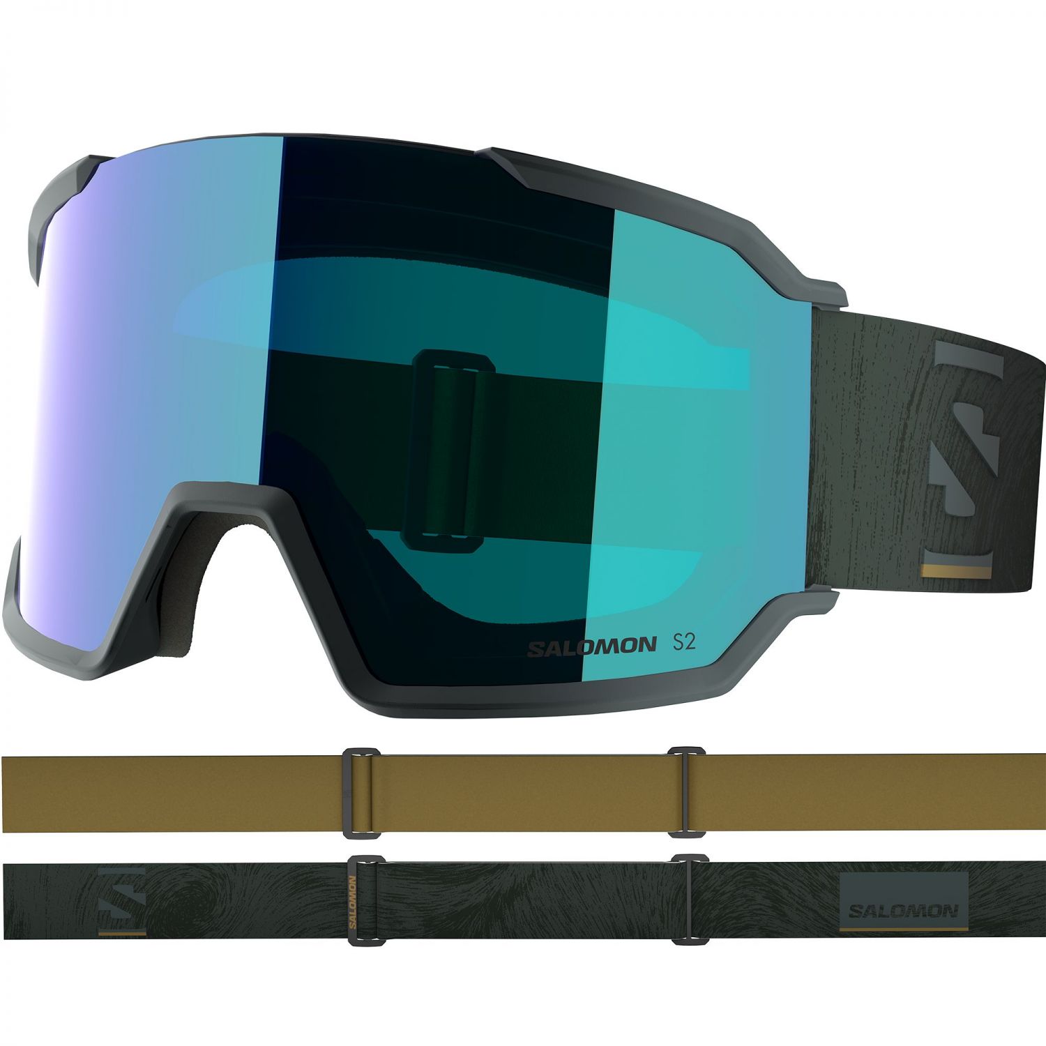 Salomon S/View 3, skibriller, mørkegrøn
