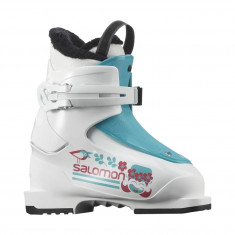 Salomon T1 Girly, Skitøvler, Barn, White/Scuba Blue