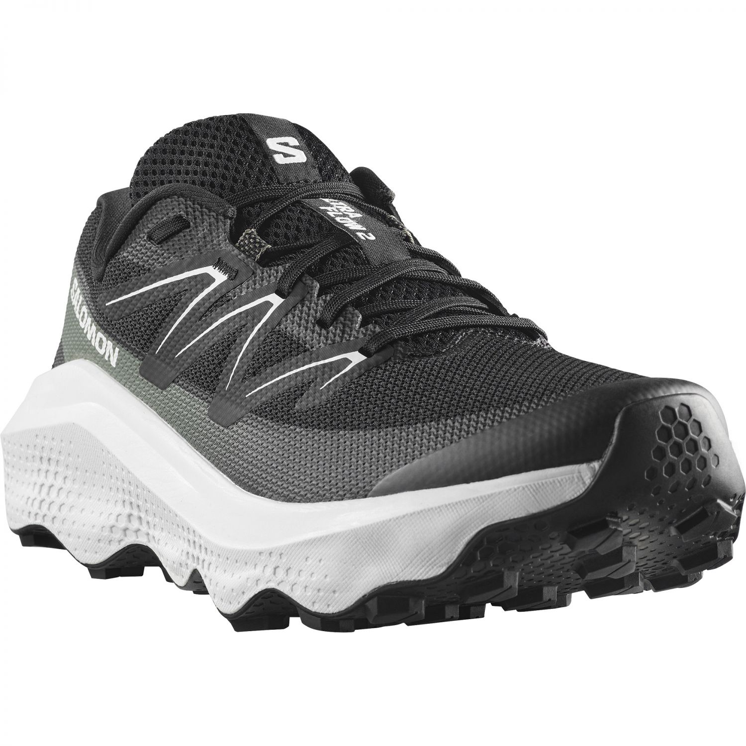 Salomon Ultra Flow 2, tênis de corrida, masculino, preto e branco