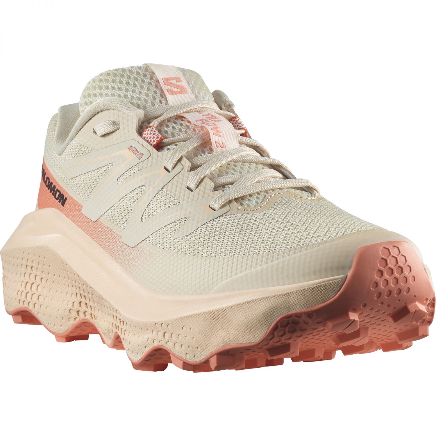 Salomon Ultra Flow 2, Trailrunningschuhe, Damen, beige/rosa
