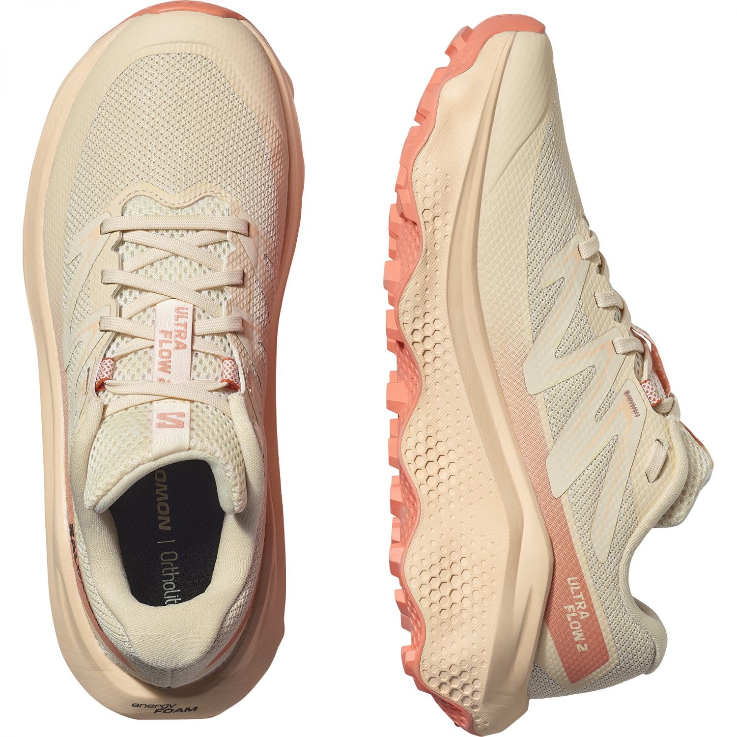 Salomon Ultra Flow 2, Trailrunningschuhe, Damen, beige/rosa