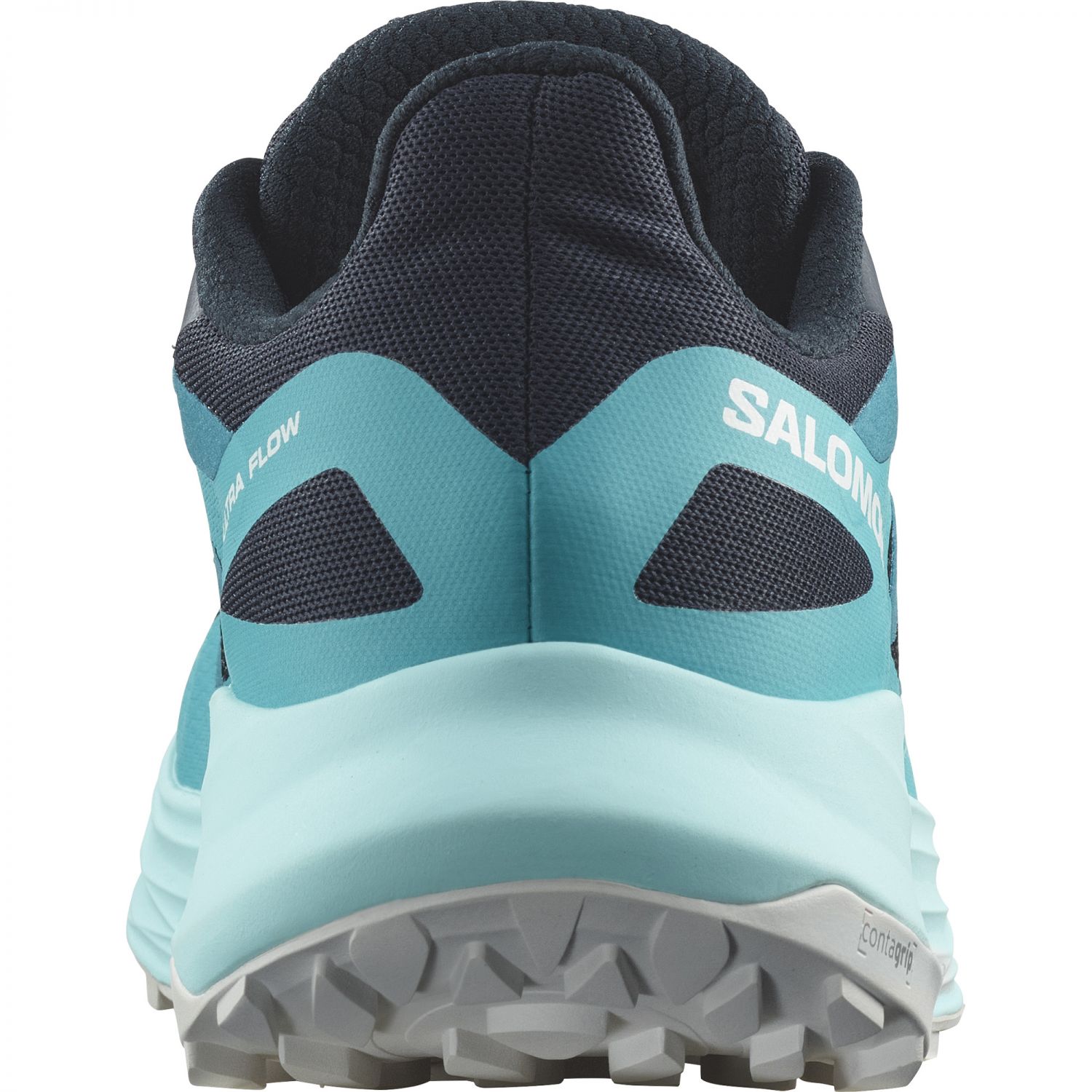 Salomon Ultra Flow, trail shoes, women, carbon/peacock blue/white