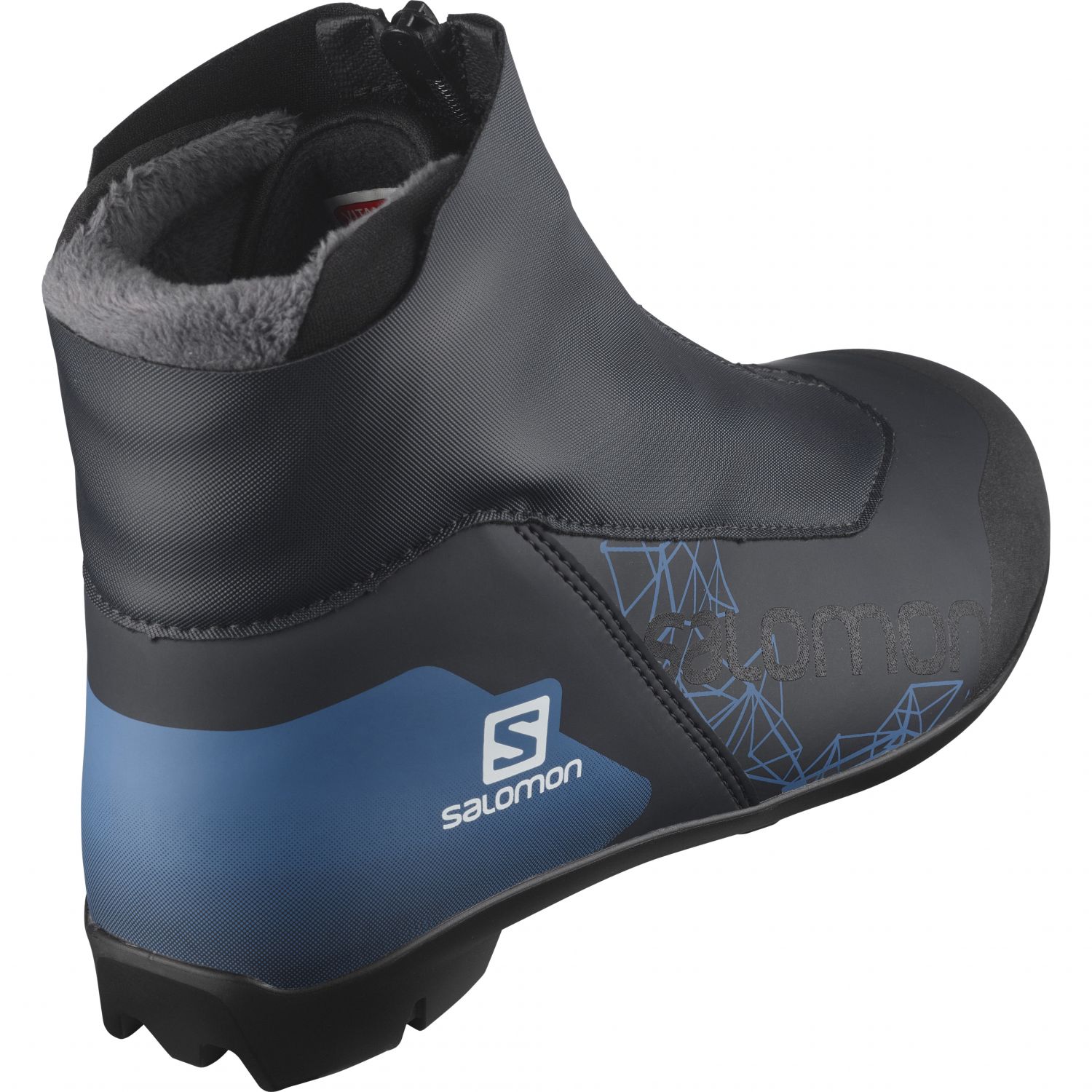 Salomon Vitane Prolink, scarponi da sci di fondo, donna, nero/blu
