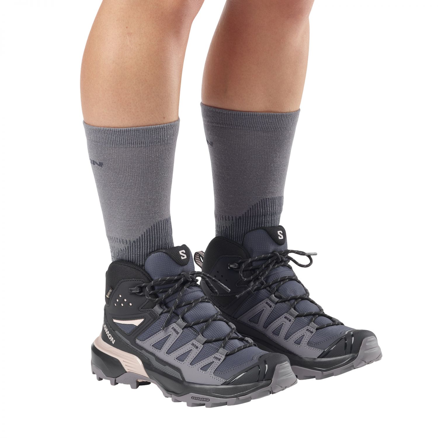 Salomon X Ultra 360 Mid GTX W 9, túracipő, női, szürke