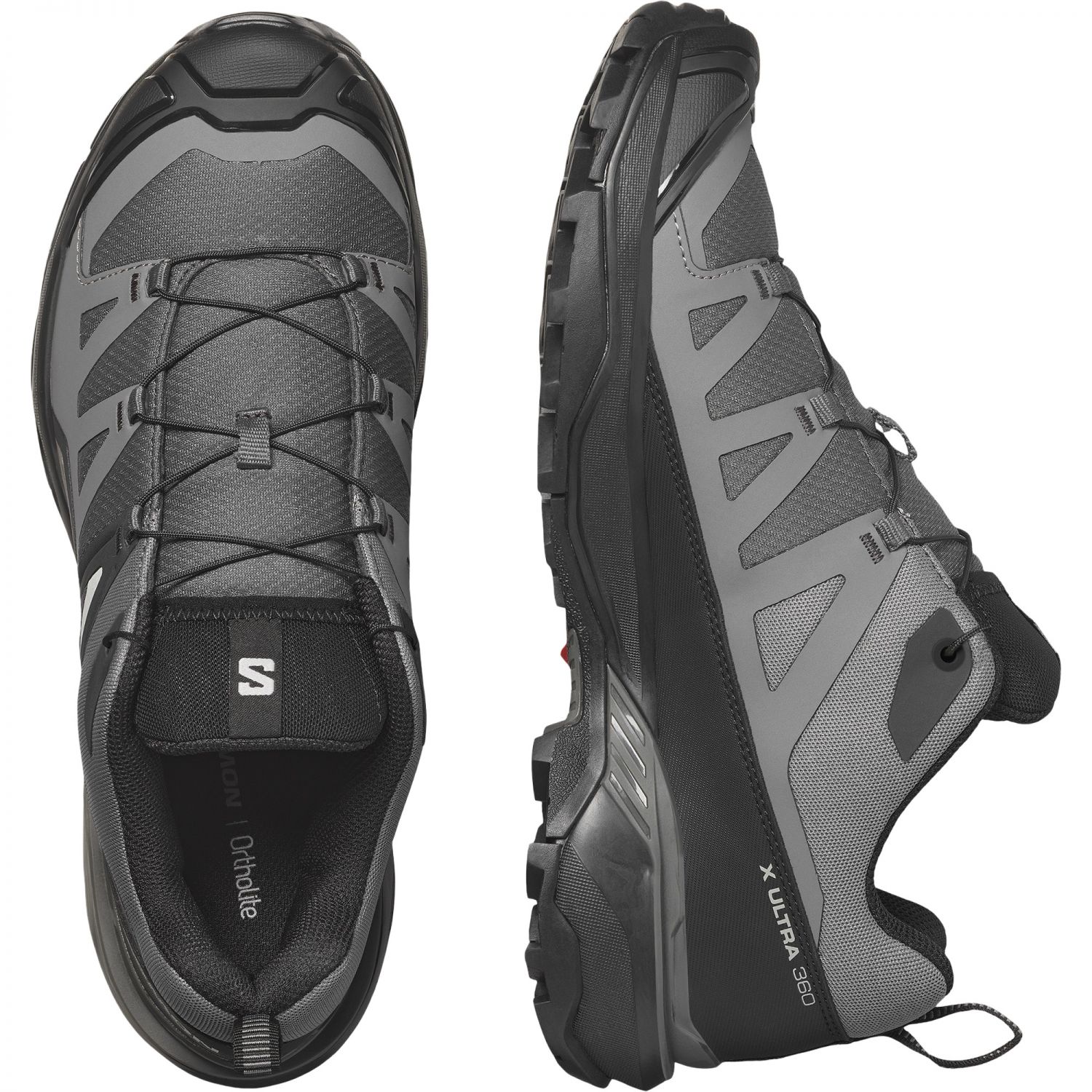 Salomon X Ultra 360, sapatos de caminhada, homens, preto/prata