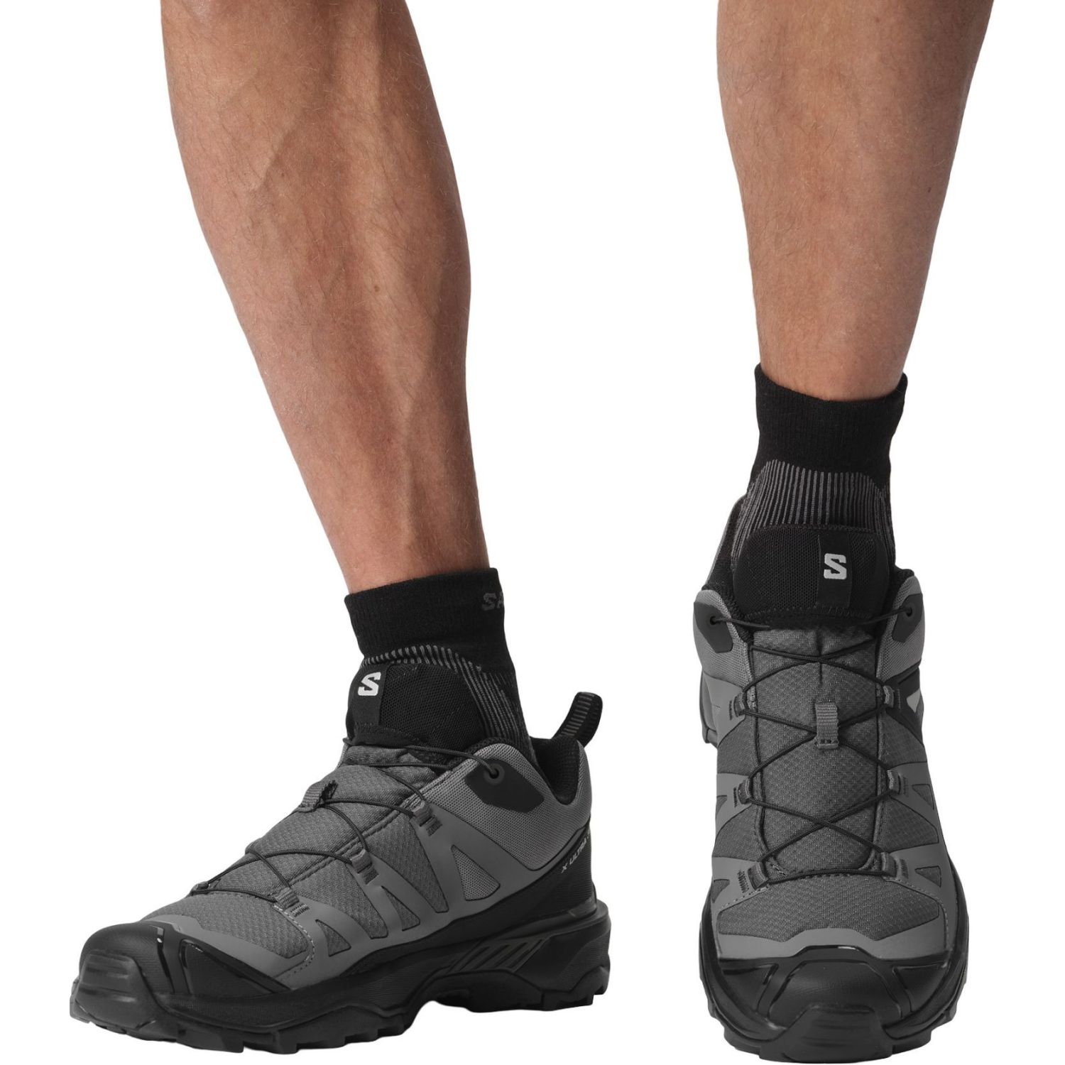Salomon X Ultra 360, sapatos de caminhada, homens, preto/prata