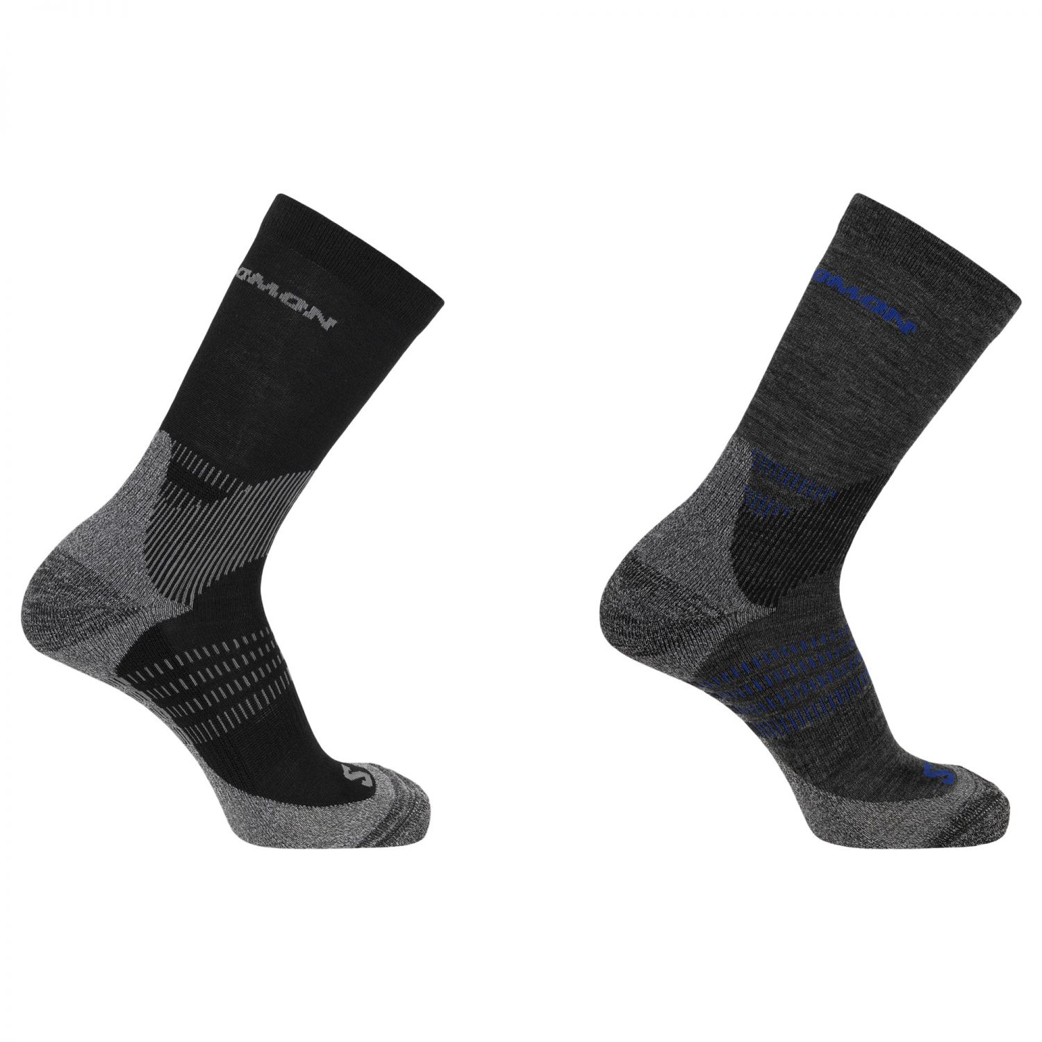Salomon X Ultra Access Crew 2-Pack, meias de caminhada, preto