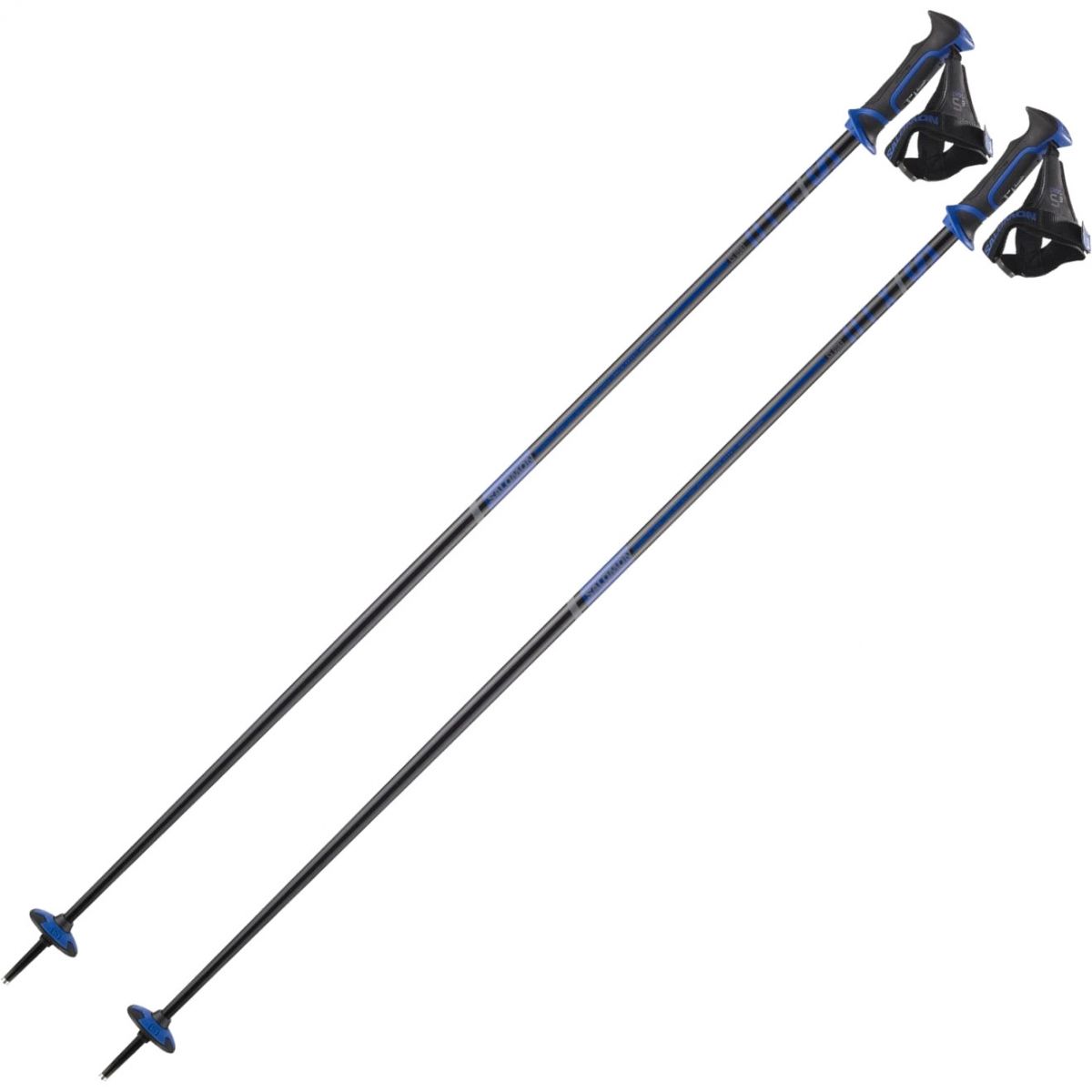 Salomon X10 Ergo S3, ski poles, black/blue