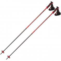 Salomon X10 Ergo S3, ski poles, black/red