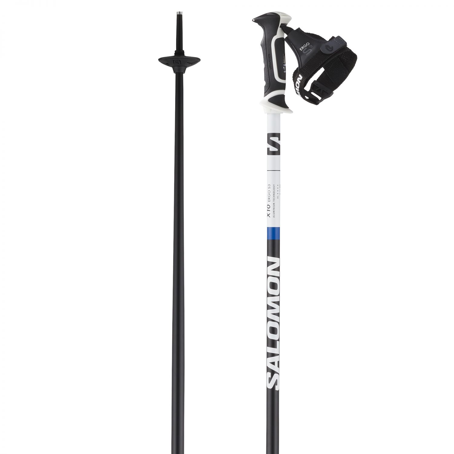 Salomon X10 Ergo S3, Skistöcke, schwarz/weiß