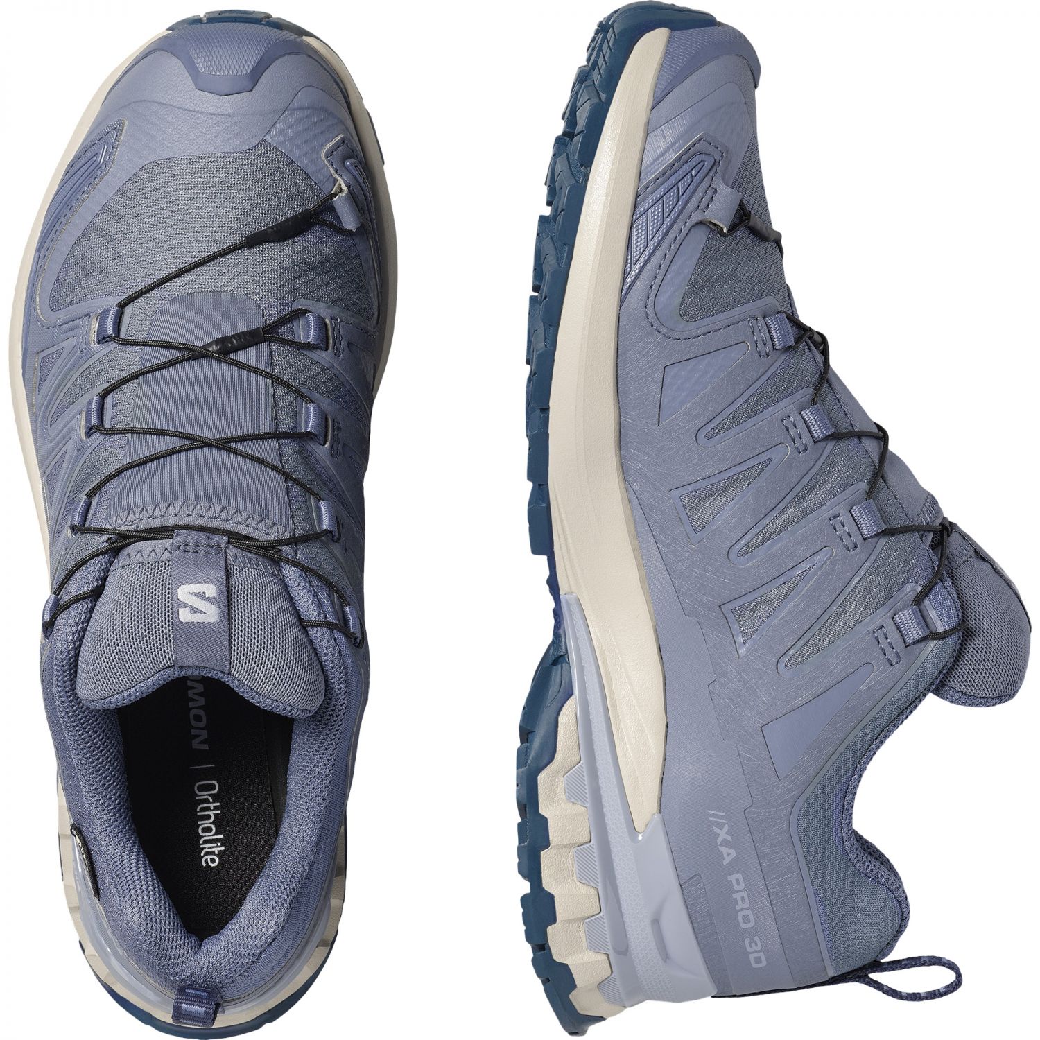 Salomon XA PRO 3D V9 GTX, calçado de trail, mulher, cinzento/azul