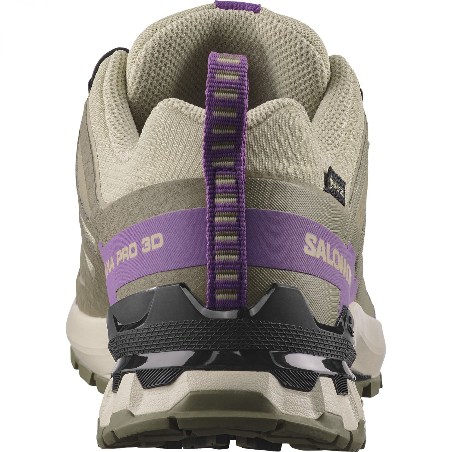 Salomon XA PRO 3D V9 GTX, calçado de trail, mulher, verde/roxo