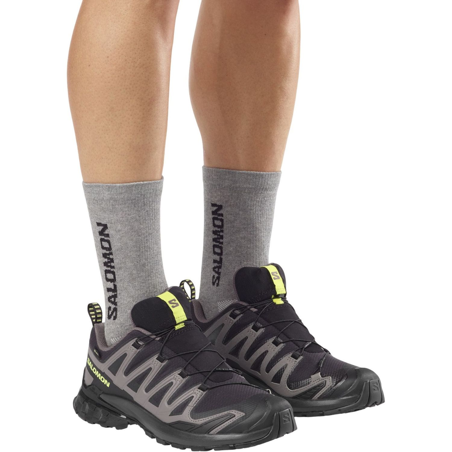 Salomon XA PRO 3D V9 GTX, Terrengsko, Herre, Black/Dark Gull Gray/Acid Lime