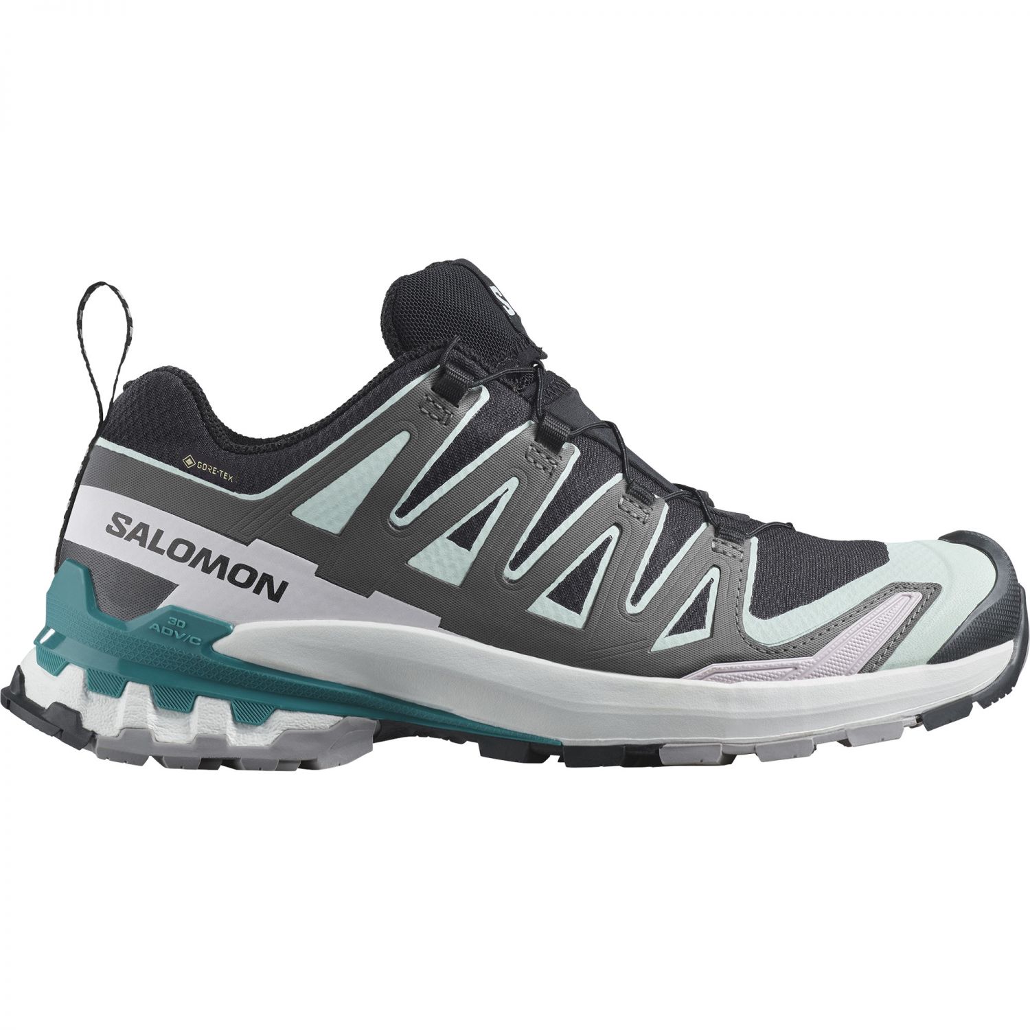 Salomon XA Pro 3D V9 GTX, trail shoes, women, black/bleack aqua/harbor blue
