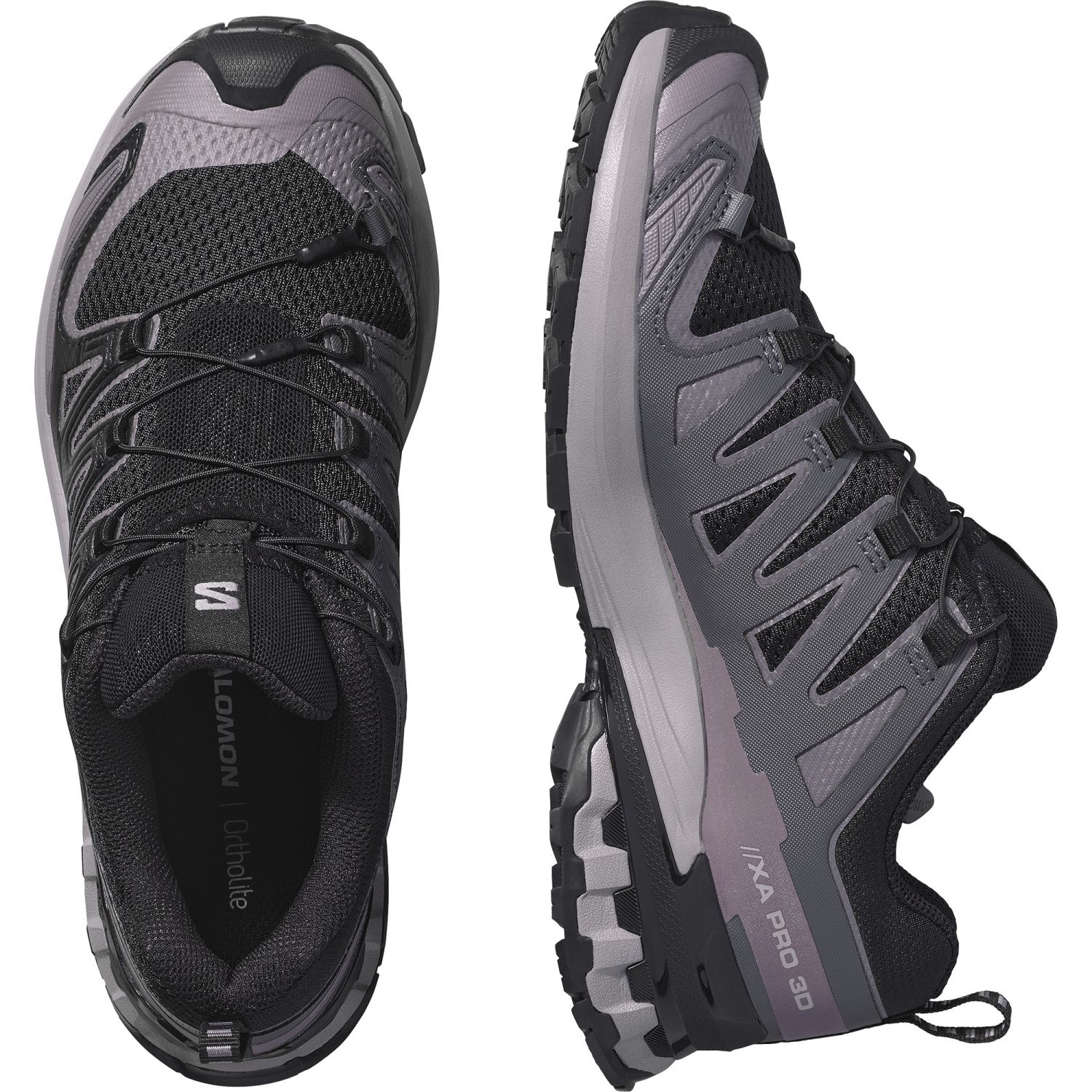 Salomon XA Pro 3D V9, sapatos de trilha, feminino, preto