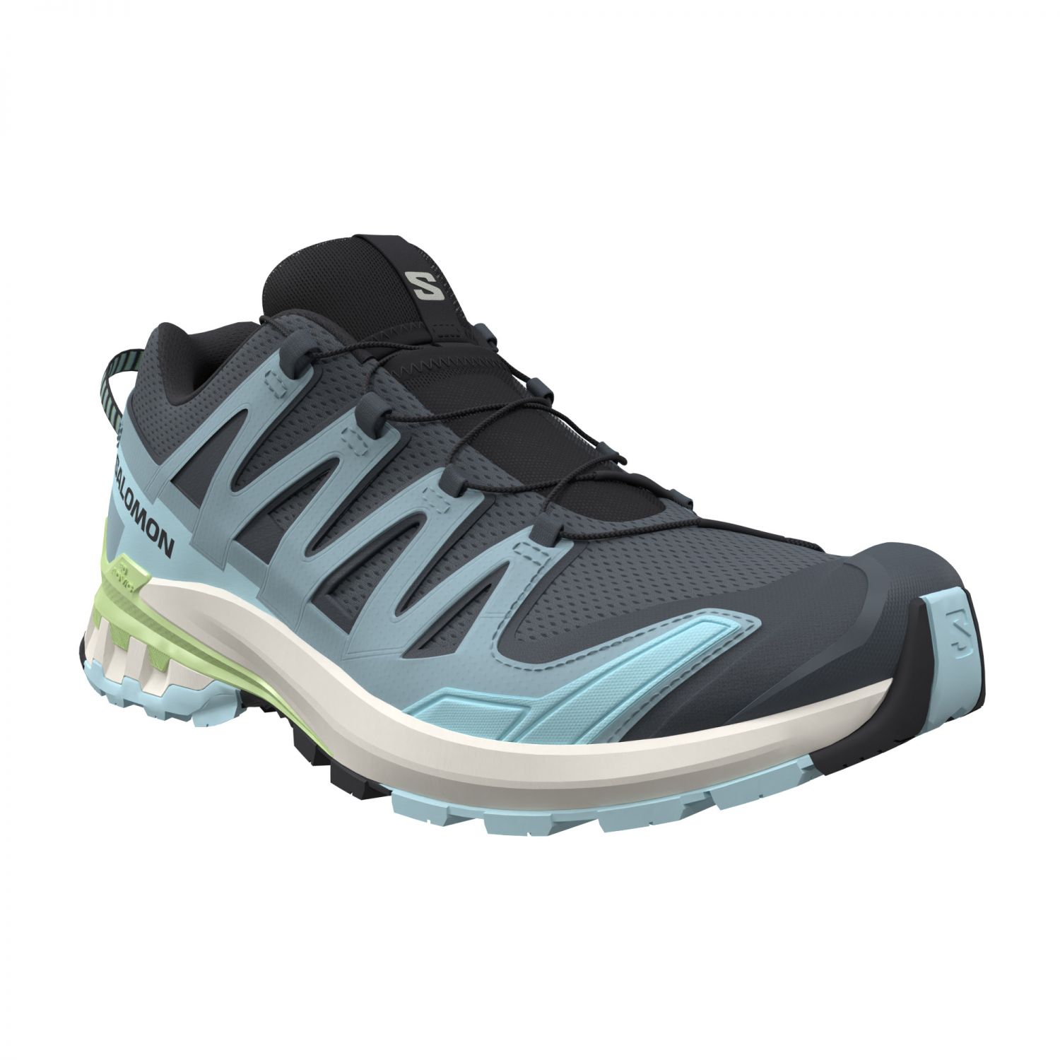 Salomon XA Pro 3D V9, tênis de trilha, feminino, azul/verde