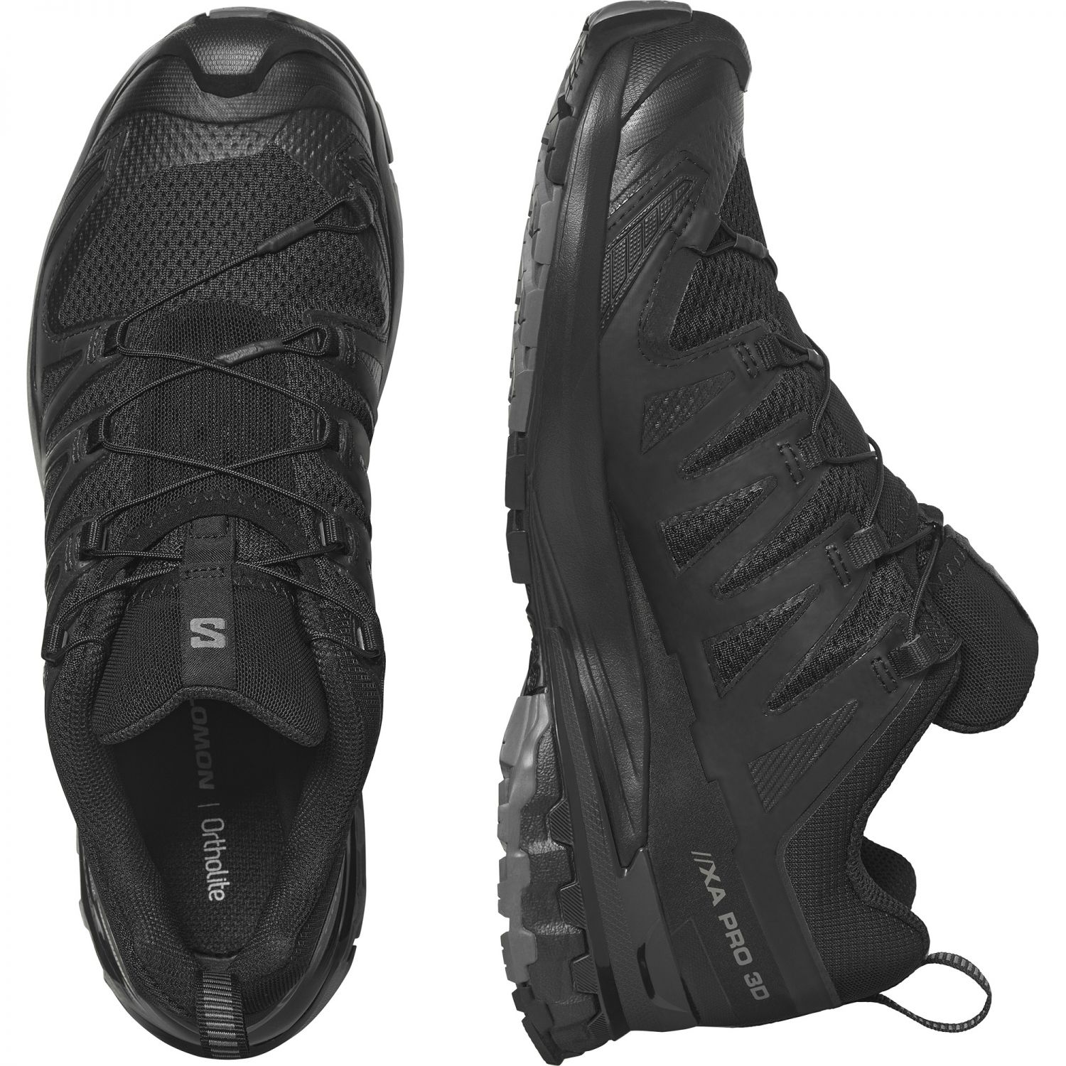 Salomon XA Pro 3D V9, tênis de trilha, masculino, preto/prata