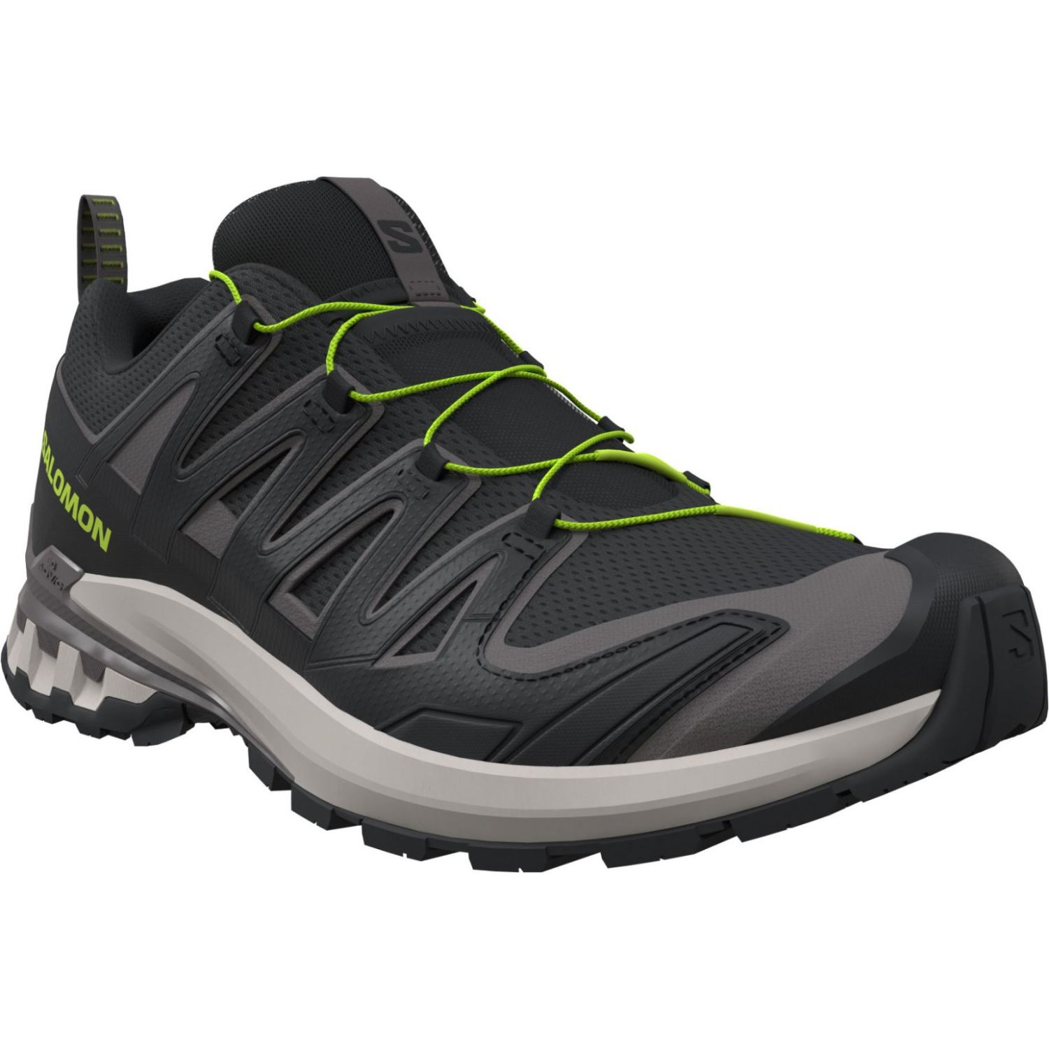 Salomon XA Pro 3D V9, Terrengsko, Herre, Black/Dark Gull Gray/Acid Lime