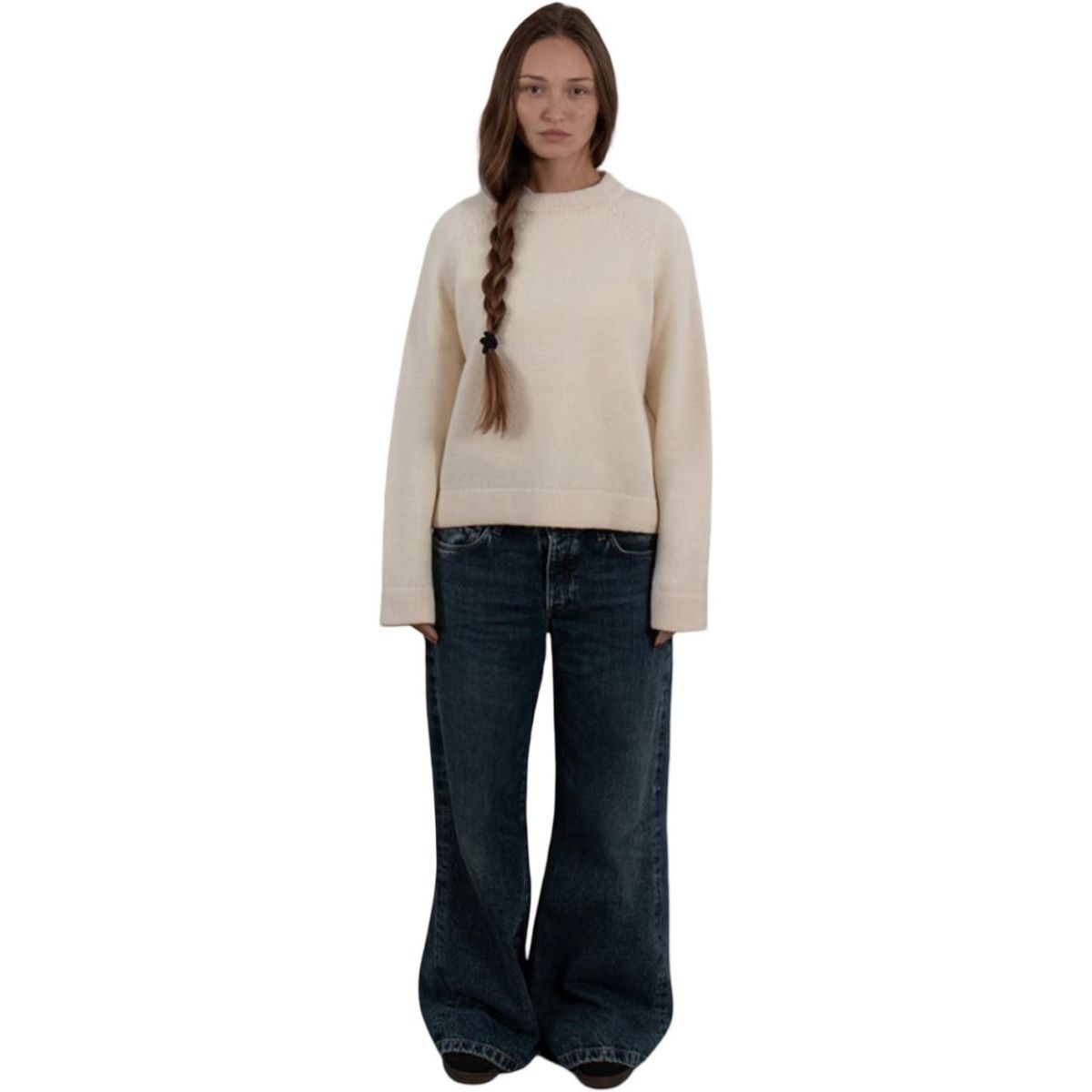 Sätila Tone Boxy Sweater, Damen, naturweiß