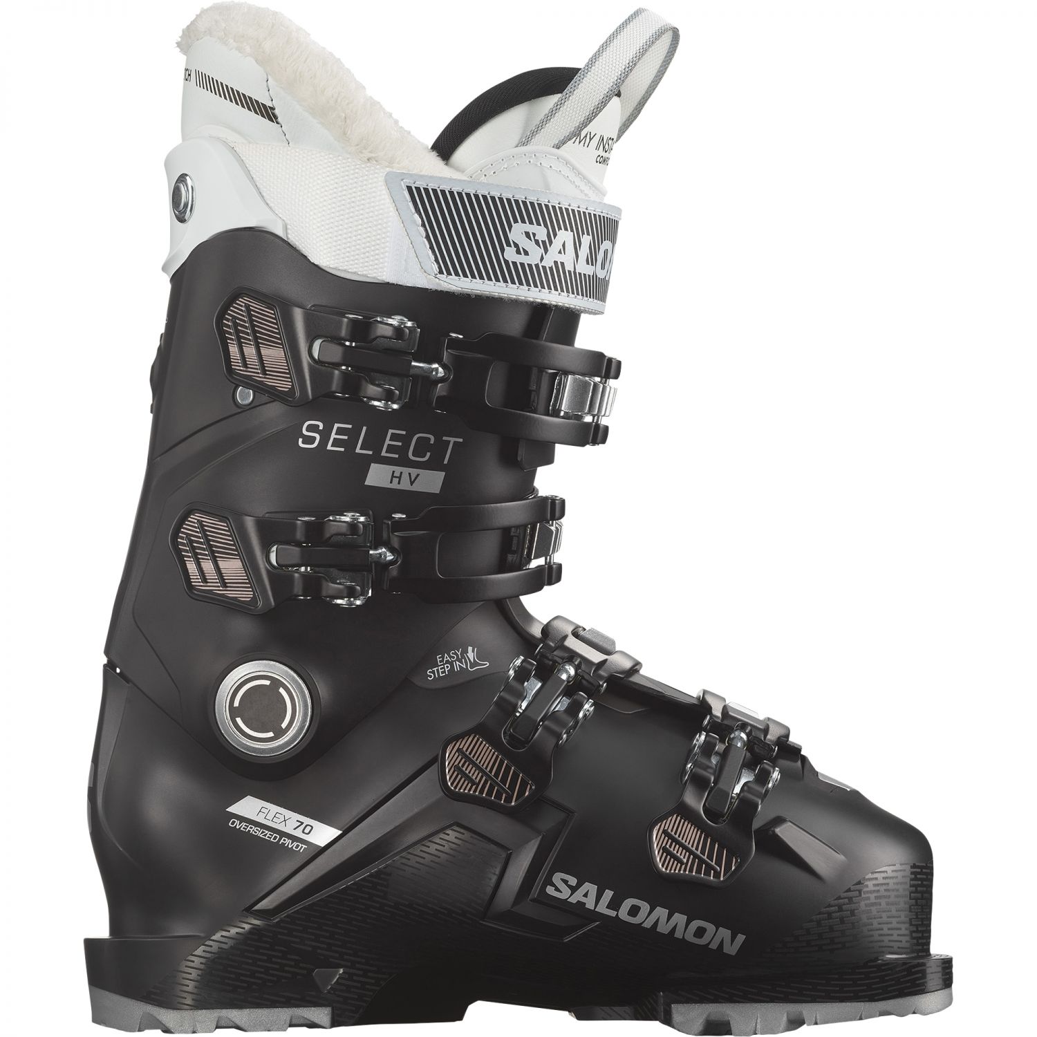 Scarponi da sci Salomon Select HV 70 W GW, donna, nero/rosa/bianco