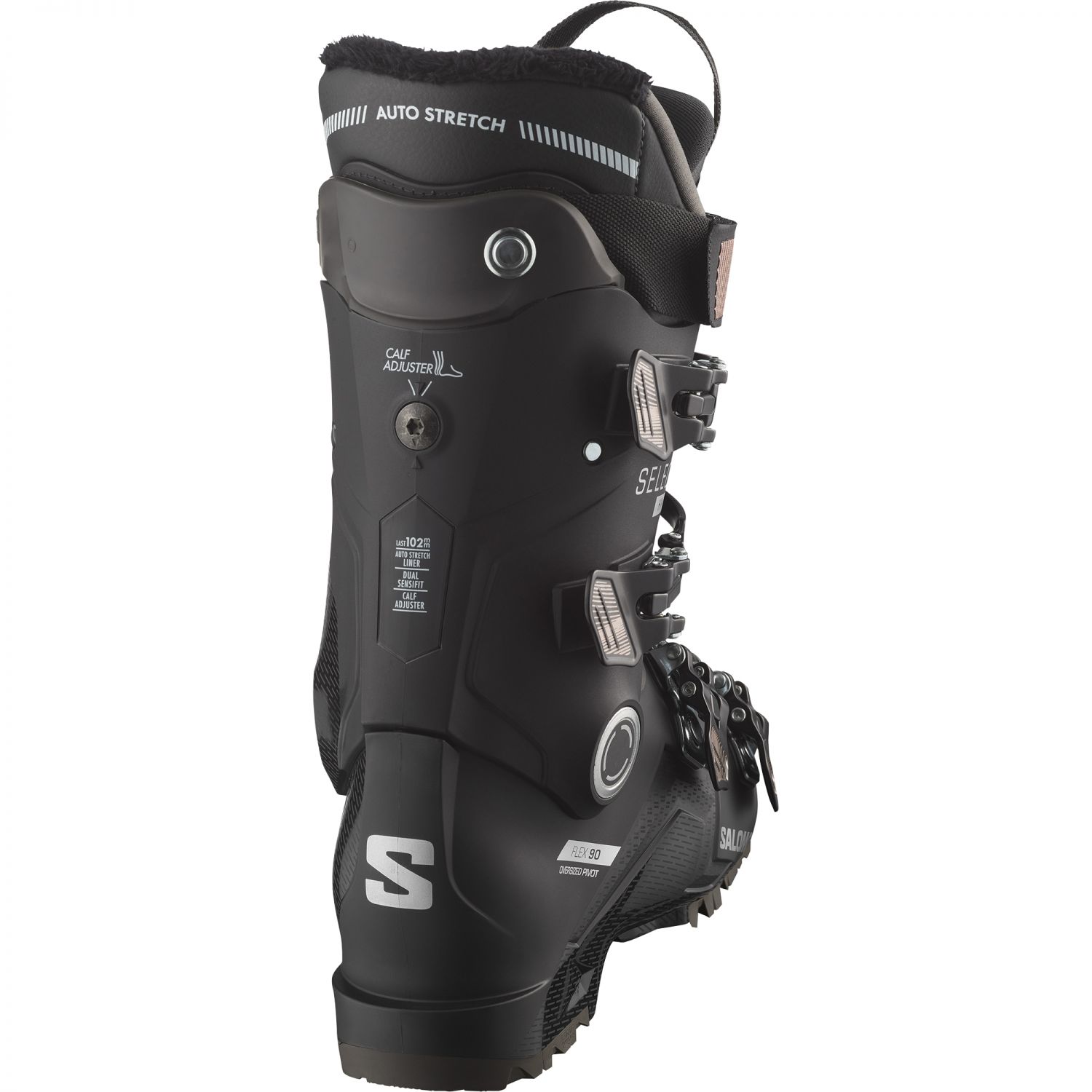 Scarponi da sci Salomon Select HV 90 W GW, donna, nero/rosa/bianco