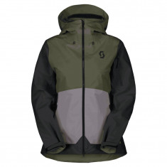 Scott Explorair 3L, chaqueta hardshell, mujer, verde oscuro/gris