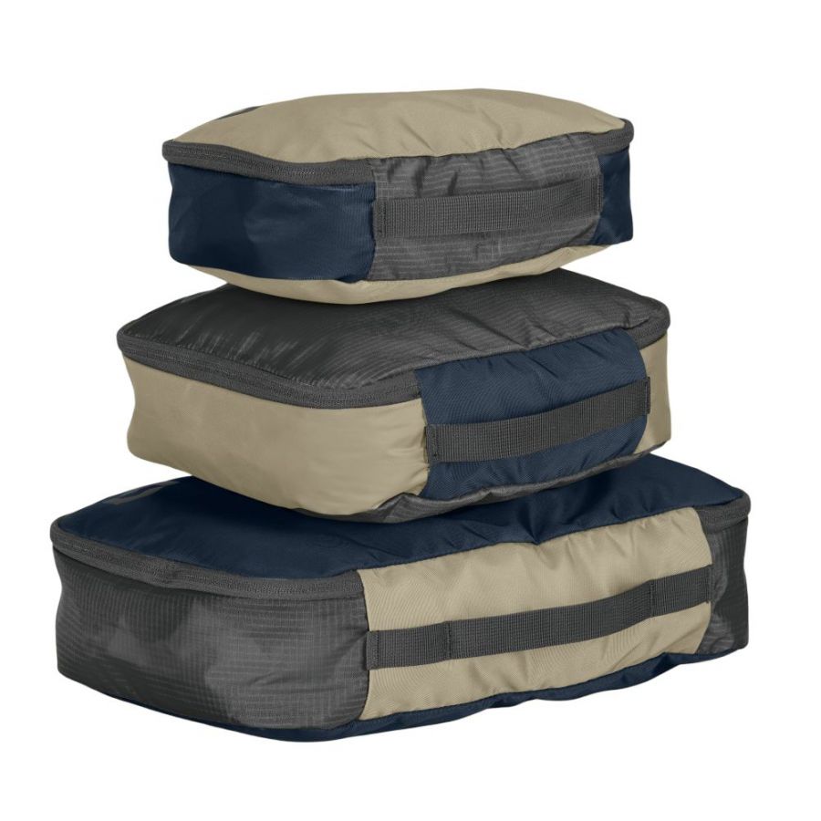 Scott Packing Cube Day Remix Bag, 3-pack, beige/harmaa/sininen