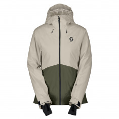 Scott Ultimate Dryo 10, giacca da sci, donna, bianco sporco/verde scuro