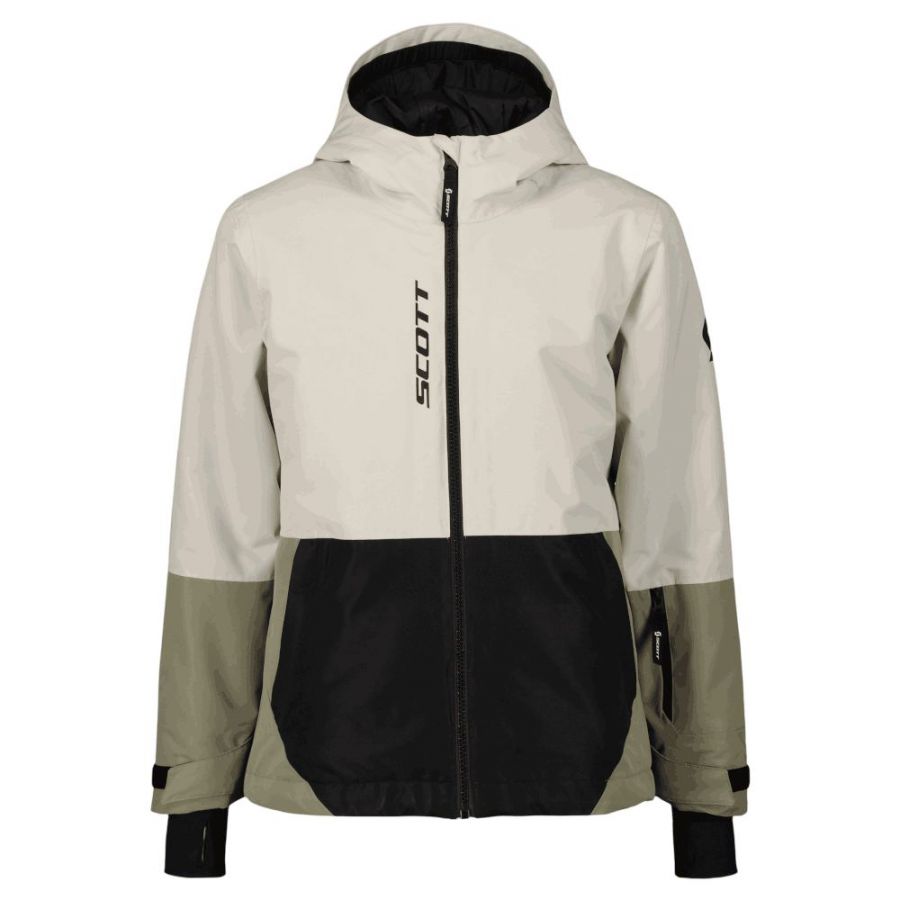 Scott Ultimate Dryo, ski jacket, junior, dust white/black