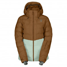 Scott Ultimate Warm, casaco de penas de fibra para mulher, castanho/verde claro