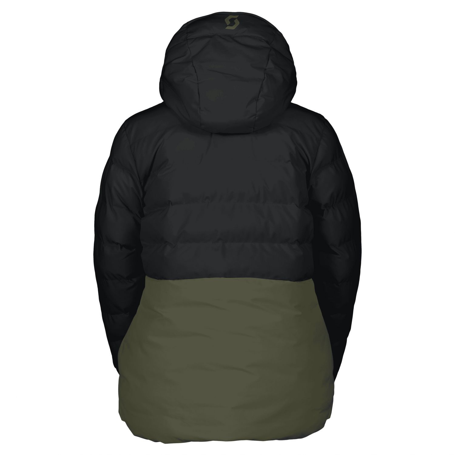 Scott Ultimate Warm, casaco de penas de fibra para mulher, verde escuro/preto