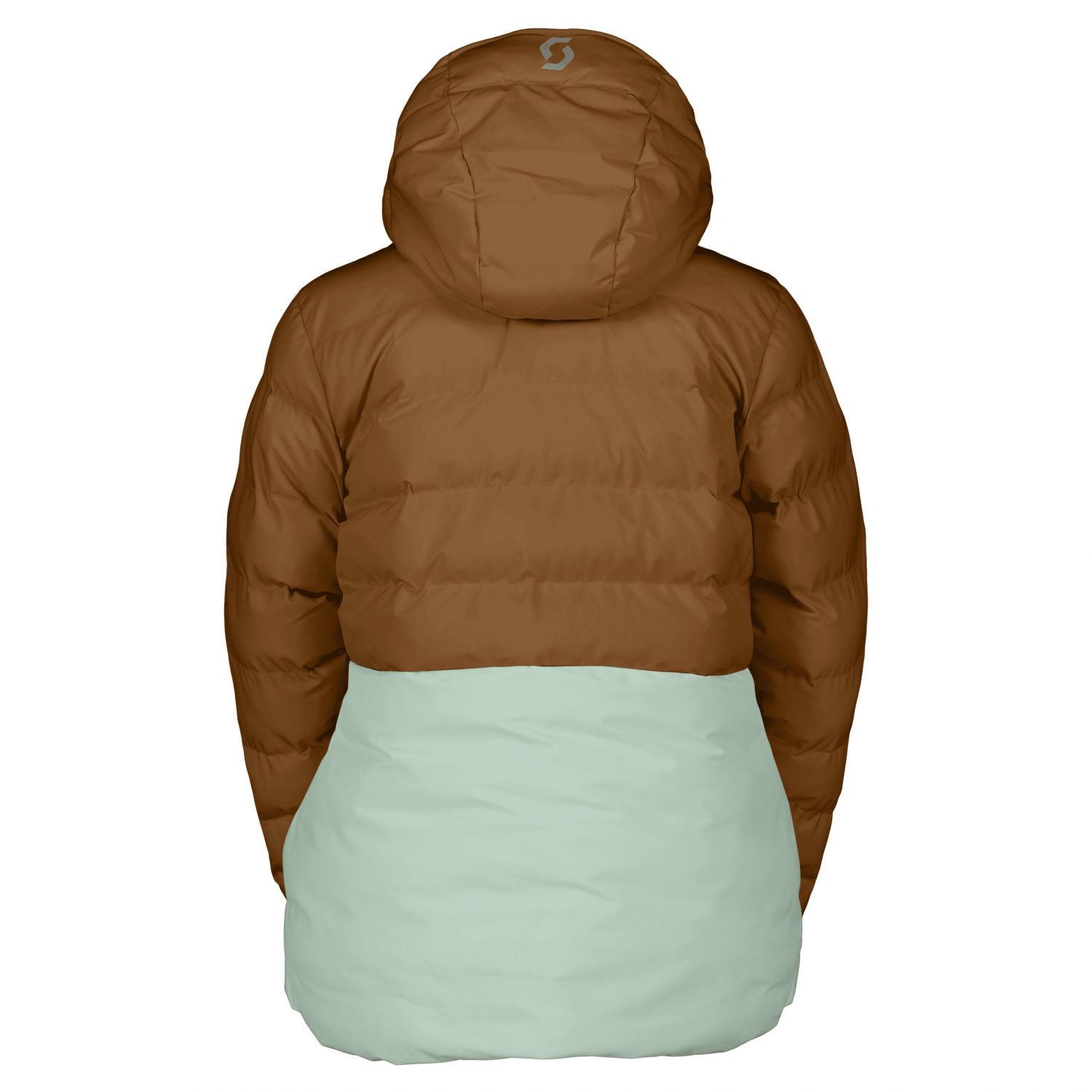 Scott Ultimate Warm, chaqueta de pluma de fibra para mujer, marrón/verde claro