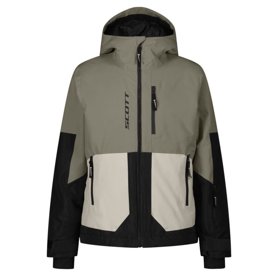 Scott Vertic Dryo, chaqueta de esquí, junior, beige/negro
