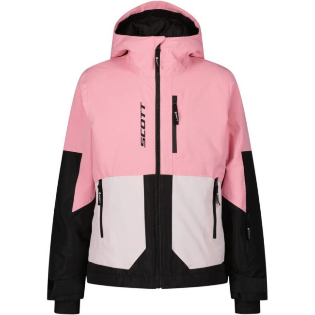 Scott Vertic Dryo, veste de ski, junior, rose/noir