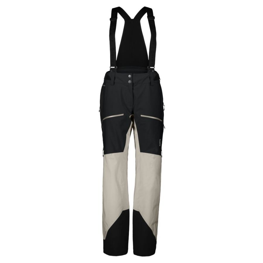 Scott Vertic GTX 2L, pantalones hardshell, mujer, blanco roto/negro