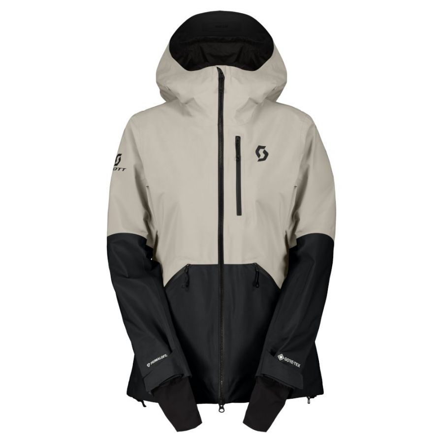 Scott Vertic GTX 2L PL, veste imperméable, femme, blanc cassé/noir