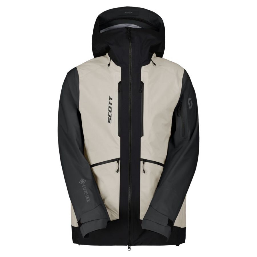 Scott Vertic GTX 3L, chaqueta hardshell, hombre, negro/blanco roto