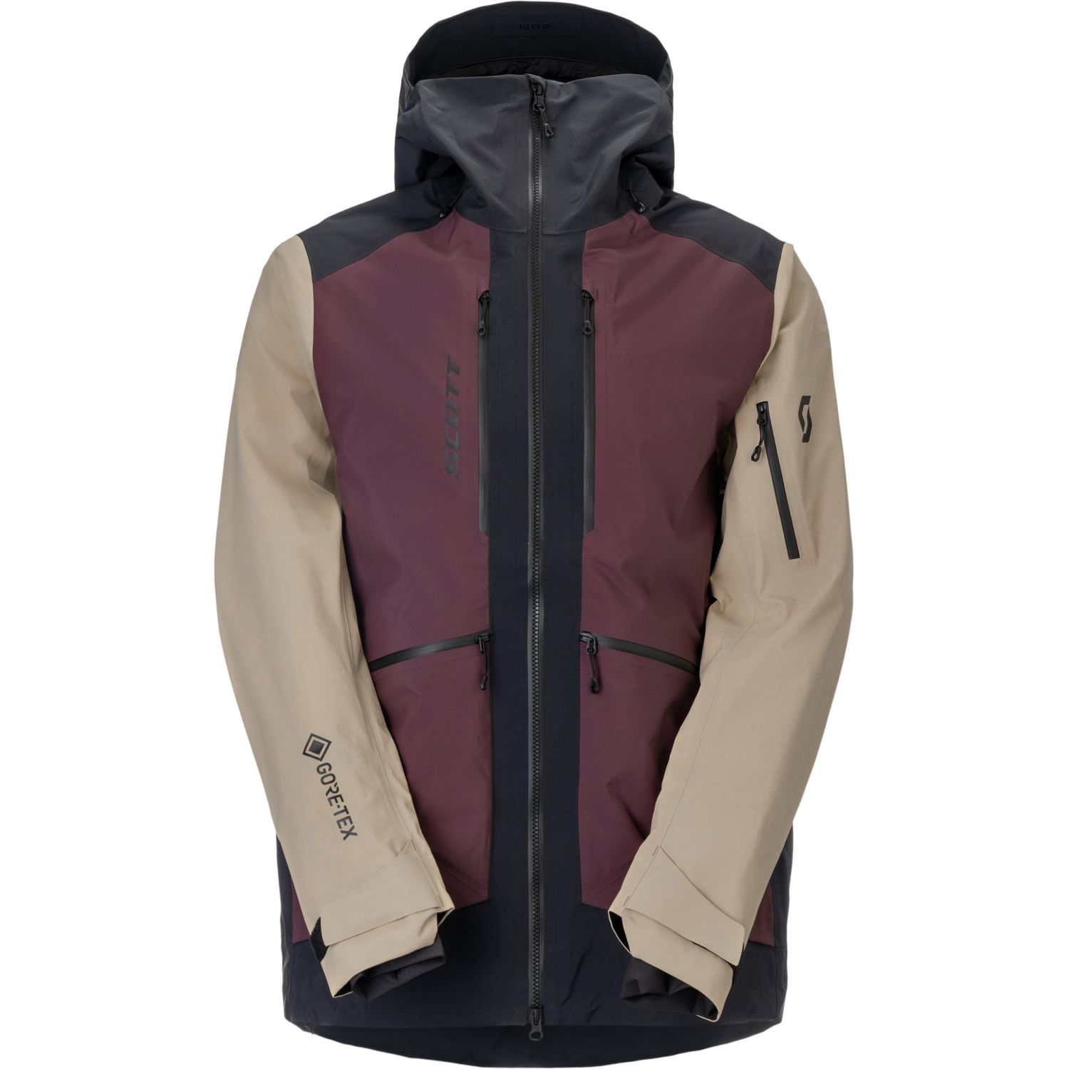 Scott Vertic GTX 3L, jachetă shell, bărbați, bordo/bej