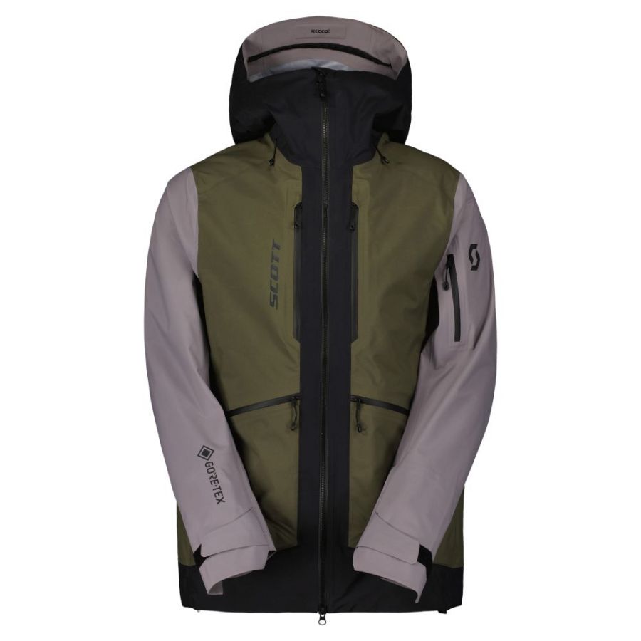 Scott Vertic GTX 3L, škrupinová bunda, pánska, sivá/tmavozelená