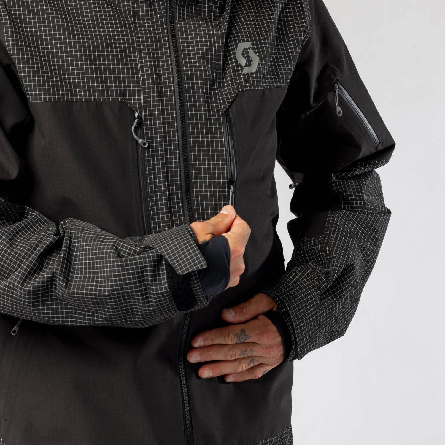 Scott Vertic Ripstop 3L, chaqueta shell, hombre, negra